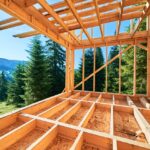 Wooden,Frame,House,Under,Construction,Near,Forest.,Beginning,Of,New